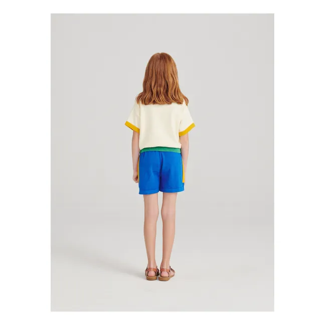 Short Maille Colorbloc | Bleu