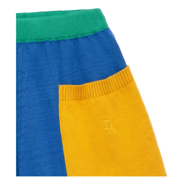 Short Maille Colorbloc | Bleu