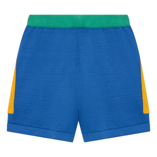 Short Maille Colorbloc | Bleu