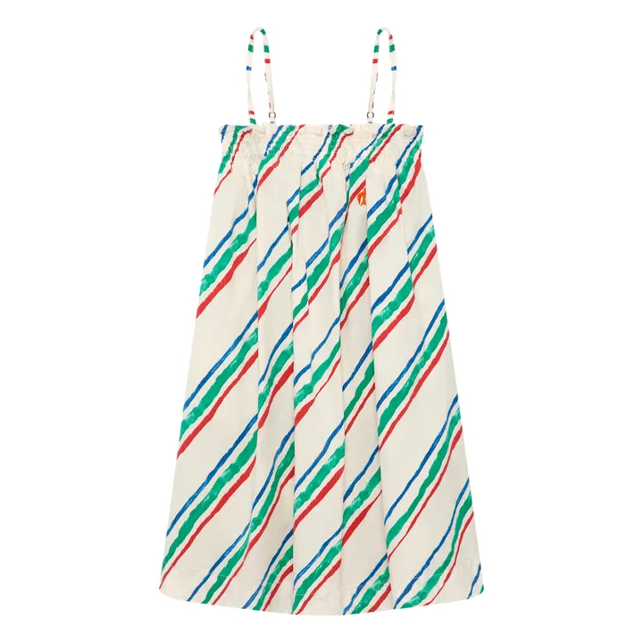 Robe Sonya Rayée Seersucker | Ecru- Image produit n°0