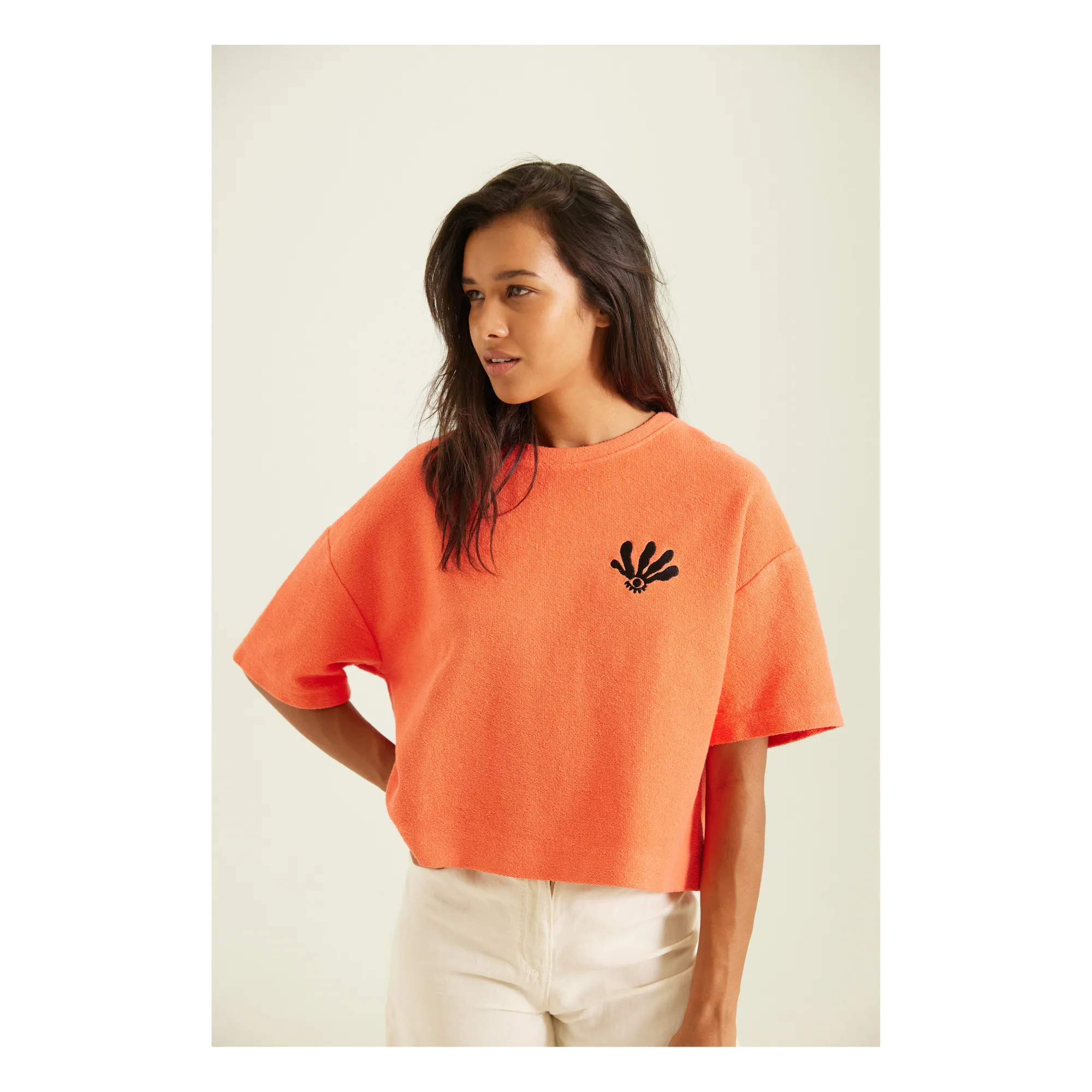 Tinsels Orange Short Sleeve Sweat Valencia