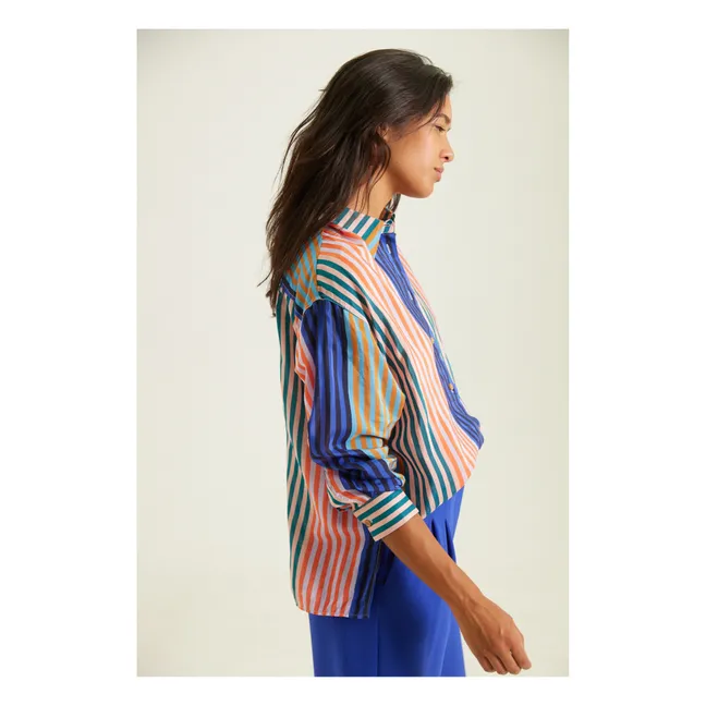 Camisa Wyoming Prado Stripes  | Azul
