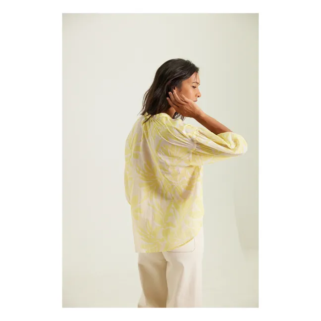 Xander Eulalie Cotton blouse | Lemon yellow