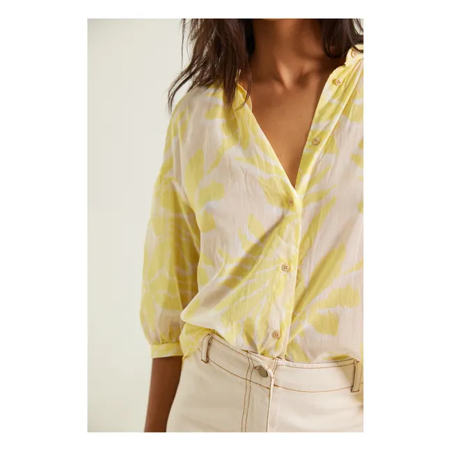 Blusa de algodón Xander Eulalie | Amarillo Limón