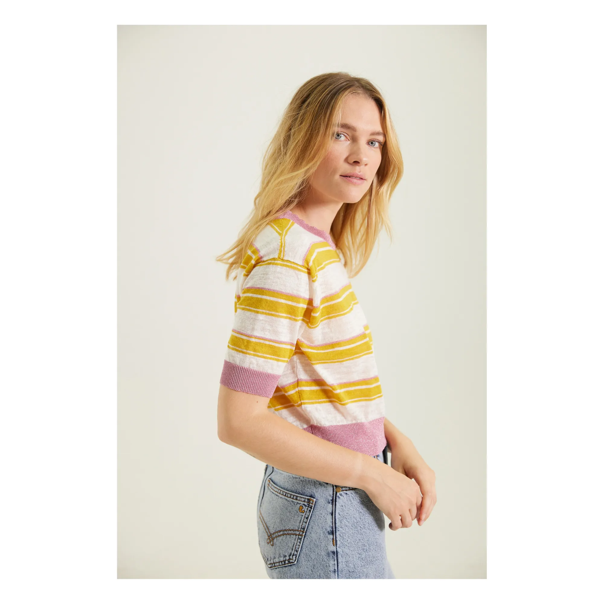 Tinsels Yellow Adèle Lin Knit Top