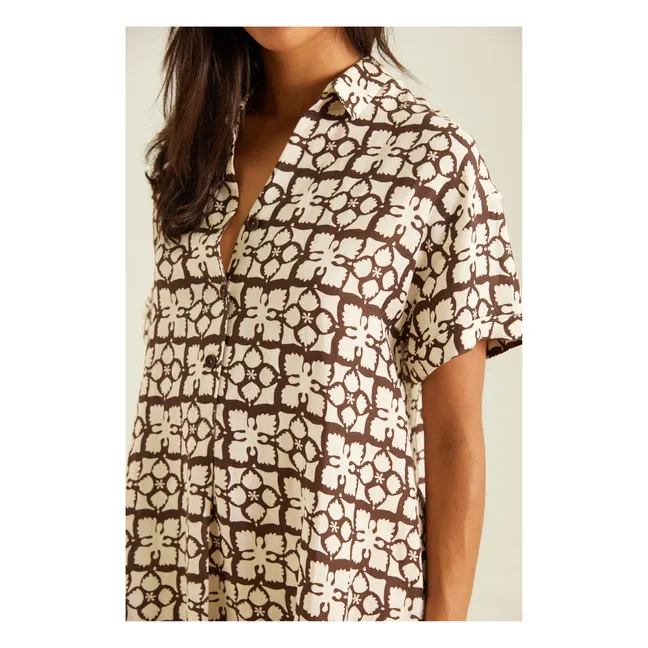 Tahar Coconut Shirt Dress | Brown