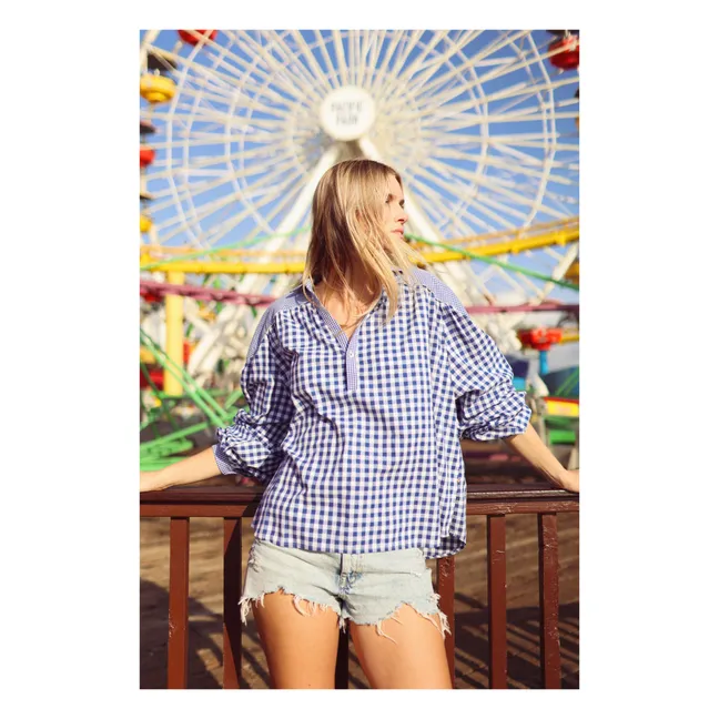 Blouse Carreaux | Bleu