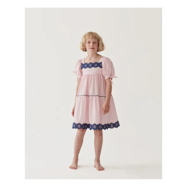 Kleid aus Baumwollpopeline | Mattrosa