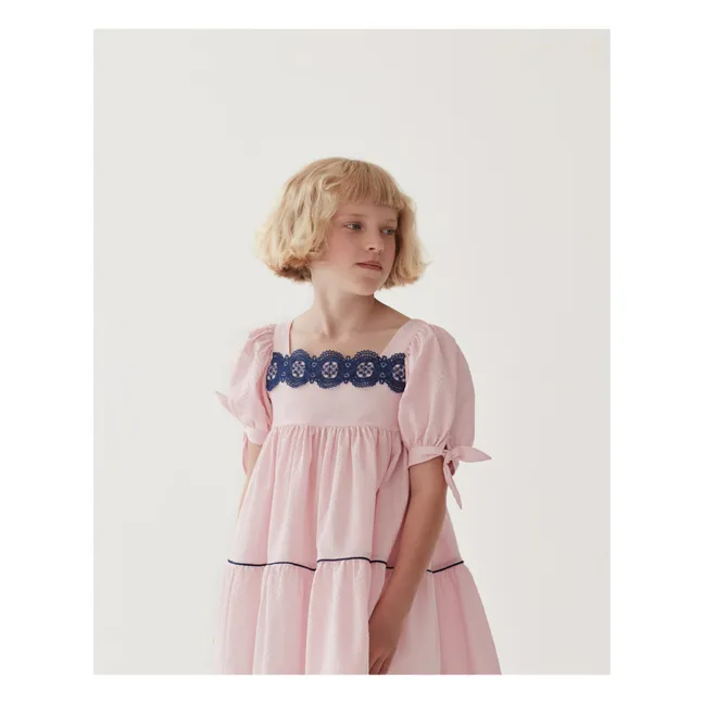 Robe Popeline de Coton | Rose poudré