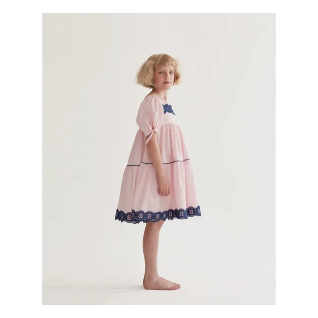 Vestido de popelina de algodón | Rosa Polvo