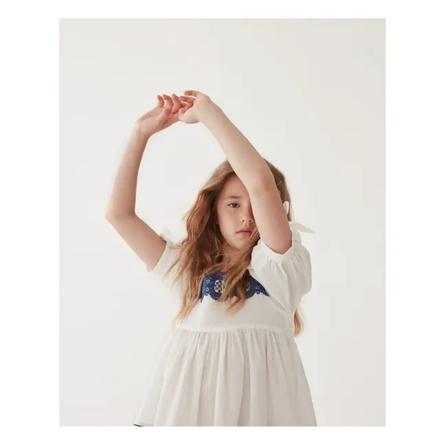 Robe Popeline de Coton | Blanc