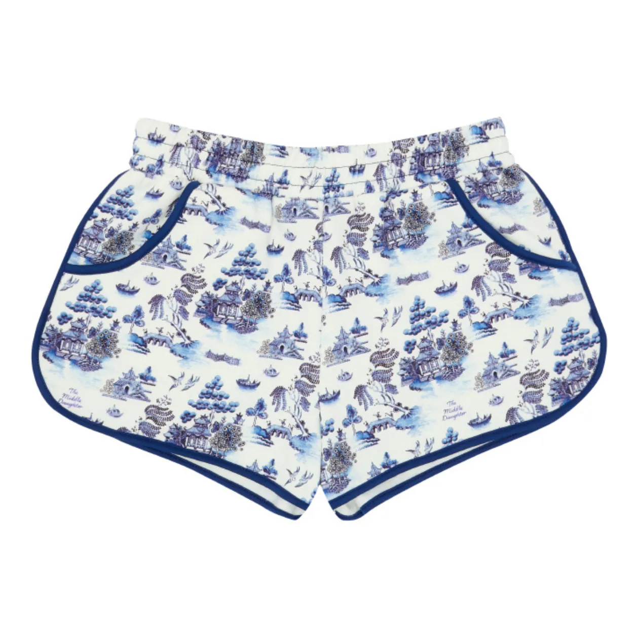 The Middle Daughter Blue Floral Shorts
