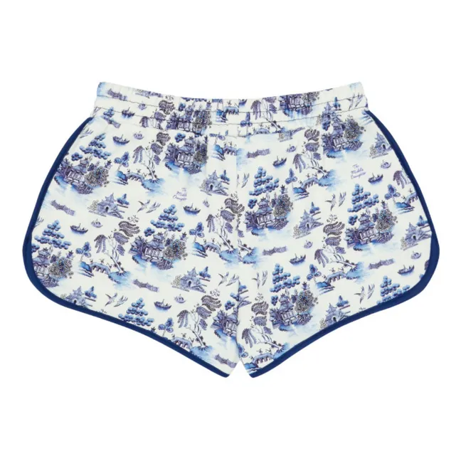 Geblümte Shorts | Blau