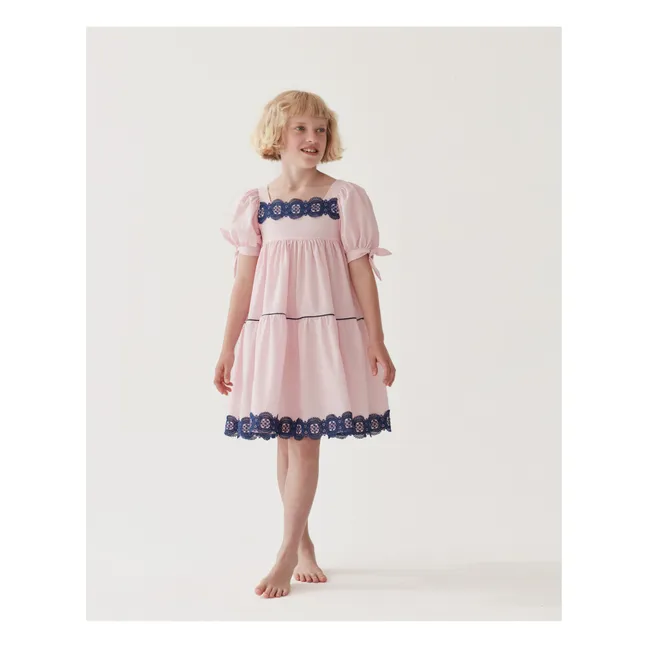 Robe Popeline de Coton | Rose poudré