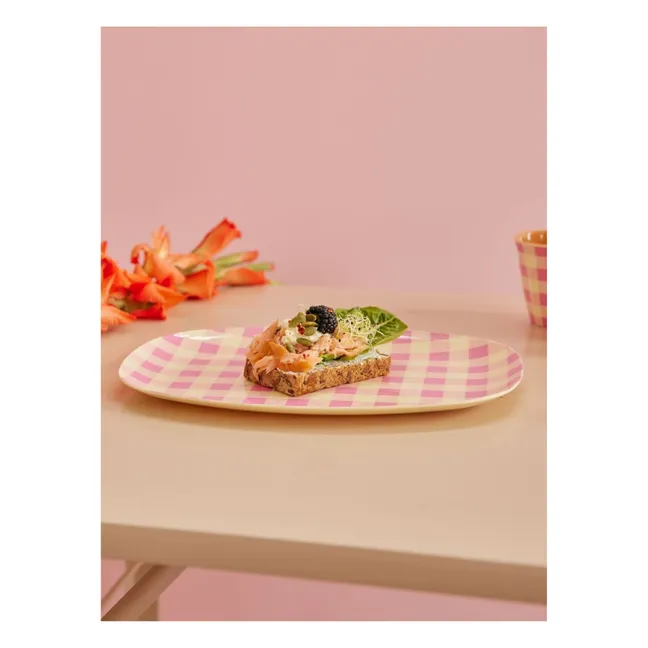 Check It Out rectangular plate | Pink