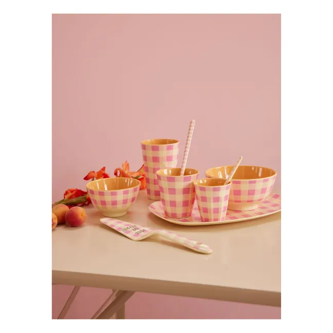 Check It Out rectangular plate | Pink