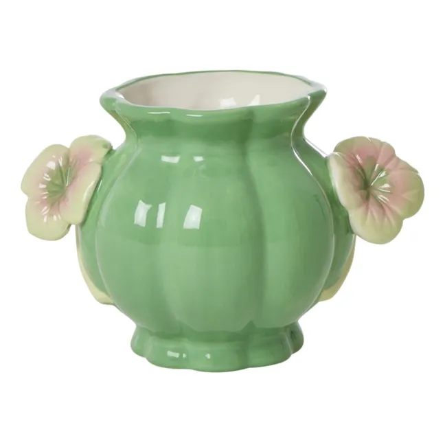Jarrón de cerámica | Verde Almendra