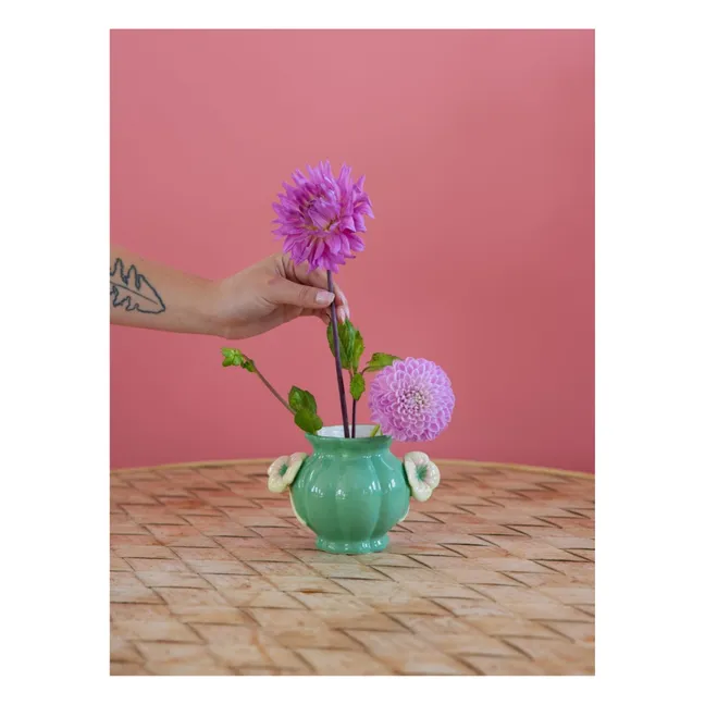 Vaso in ceramica | Verde mandorla