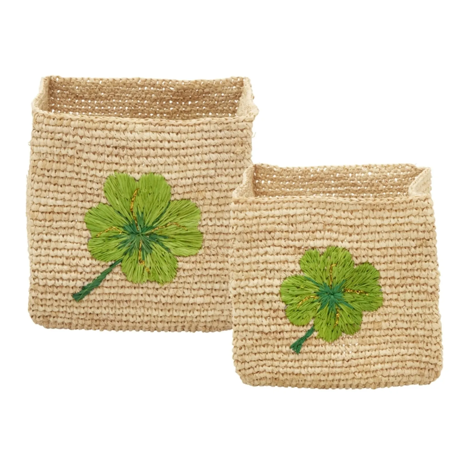 Rice - Paniers de rangement Trèfle - Set de 2 (Rice) - Image 1