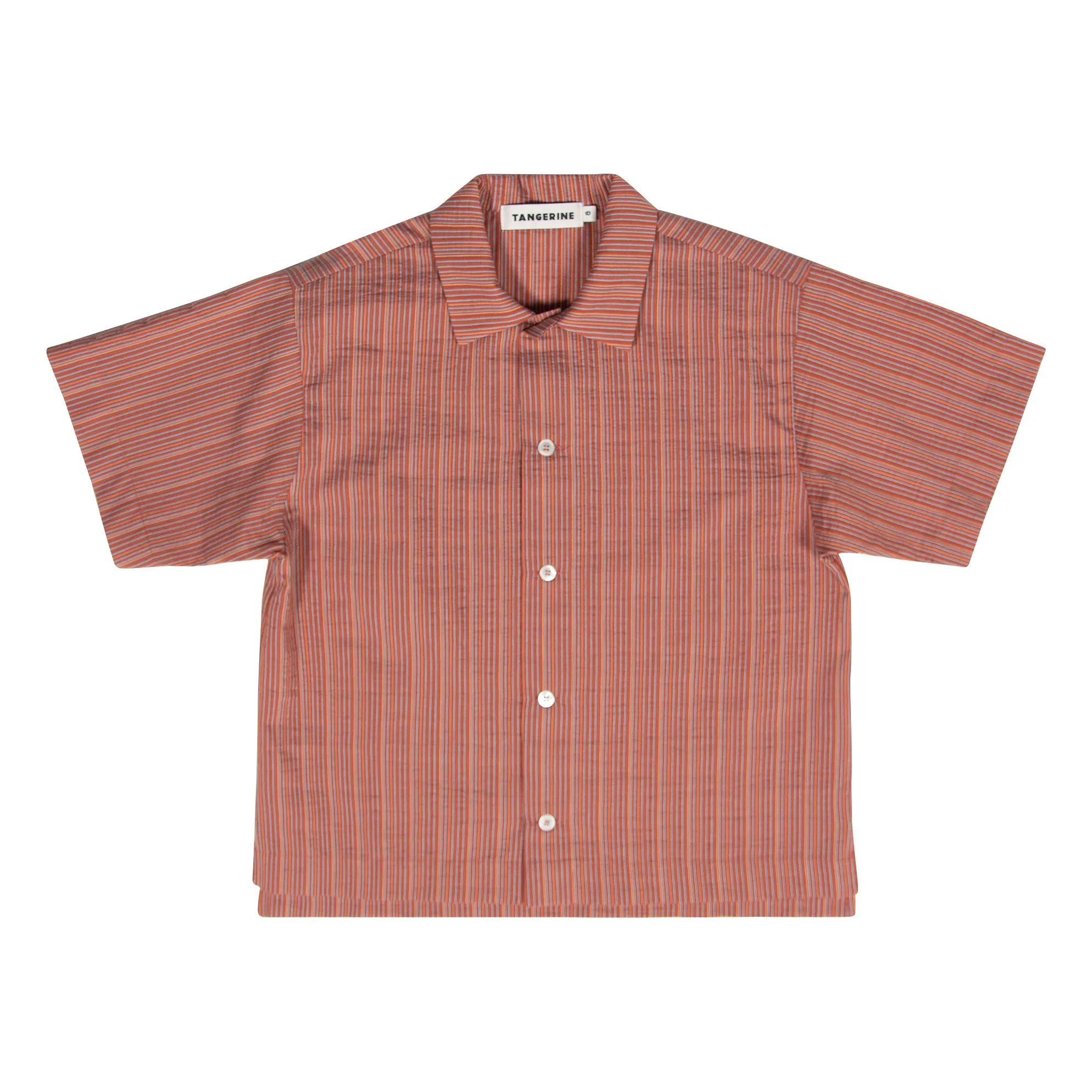 Tangerine Terracotta Striped Shirt