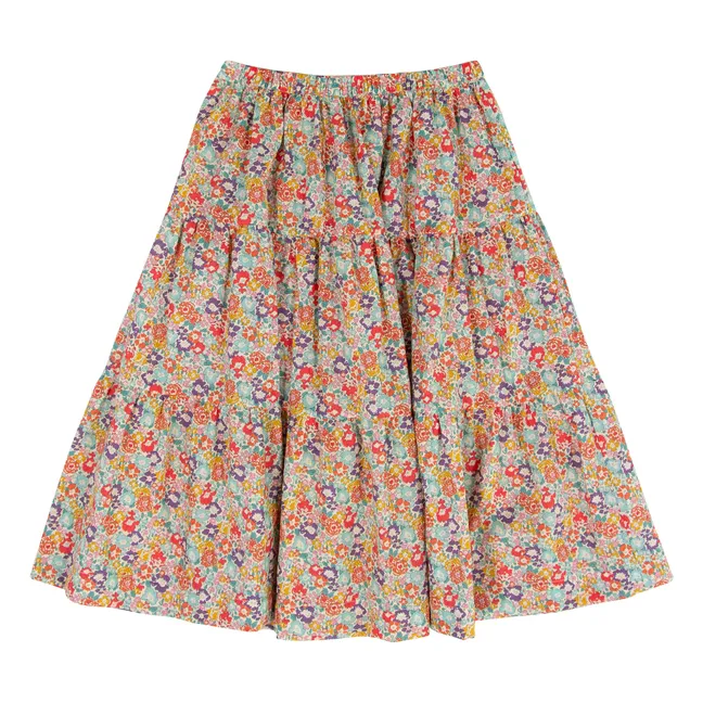 Midi Skirt Flowers | Pink