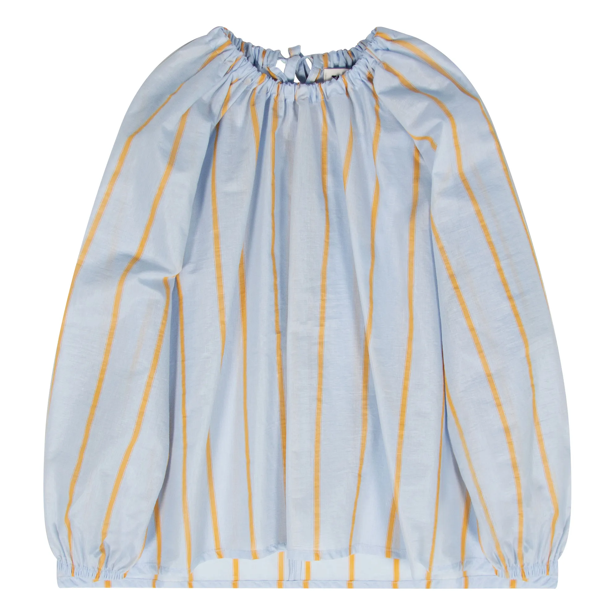 Tangerine Light Blue Striped Blouse