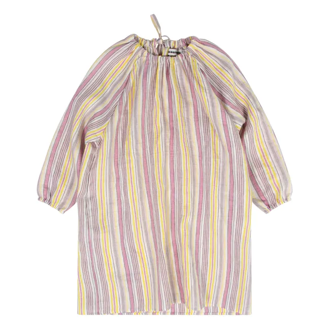 Striped Linen Dress | Pink