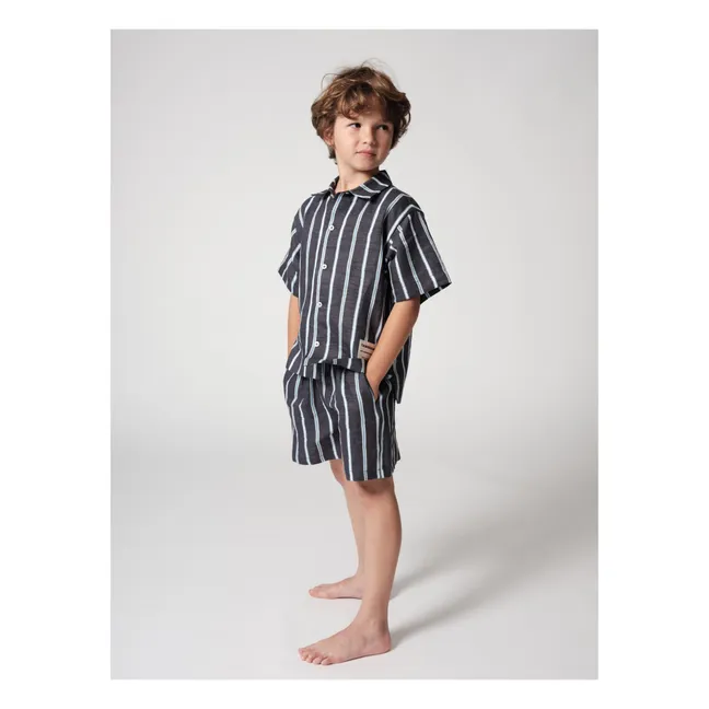 Striped shorts | Midnight blue