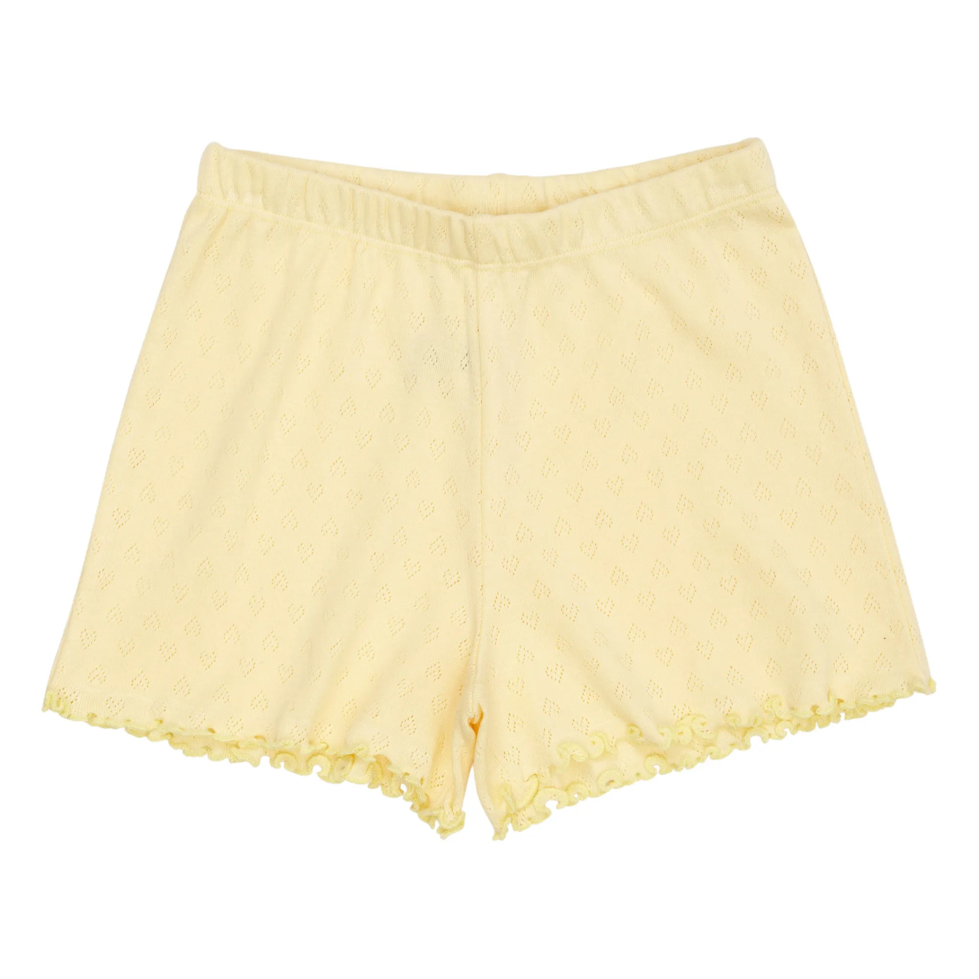 Copenhagen Colors Pale Yellow Short Pointelle