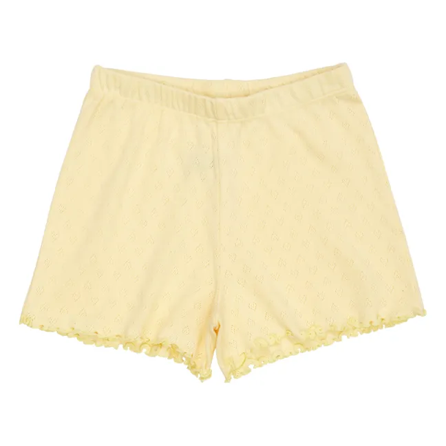 Short Pointelle | Pale yellow