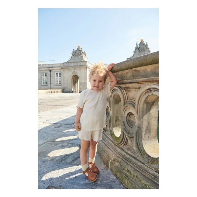 Short Pointelle | Pale yellow