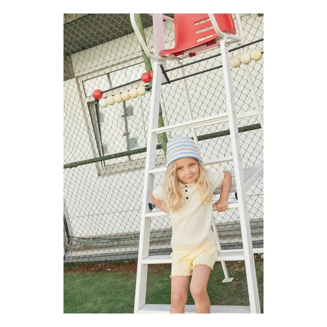 Short Pointelle | Pale yellow