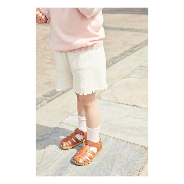 Short Pointelle | Pale yellow