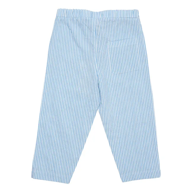 Seersucker pants | Light blue