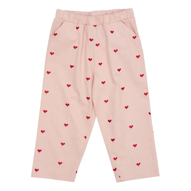 Hearts Pants | Pale pink
