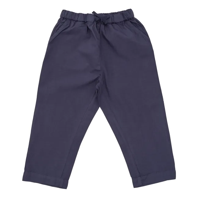Pantalon Popeline | Bleu marine
