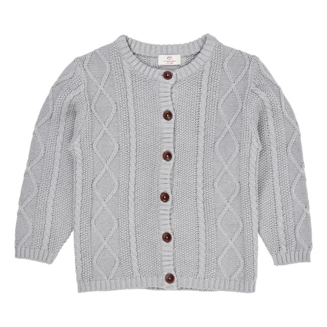 Cable Knit Cardigan | Grey