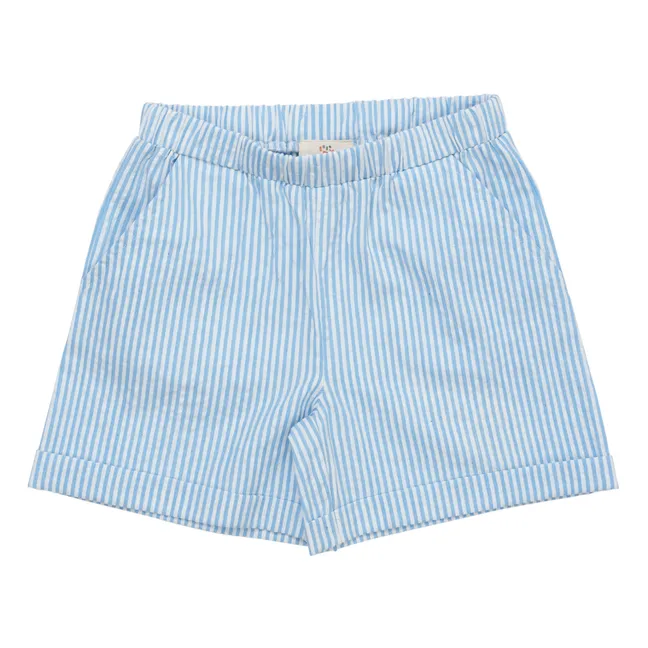 Short Seersucker Sporty | Bleu ciel