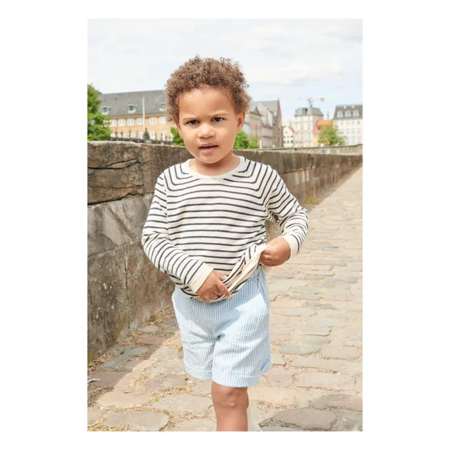 Short Seersucker Sporty | Bleu ciel