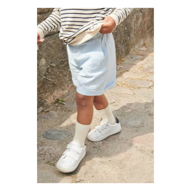 Pantaloncini sportivi in seersucker | Azzurro