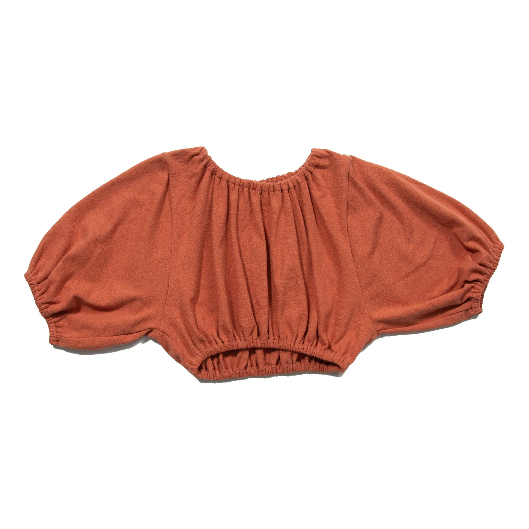 Tangerine Terracotta Short Crepe Top