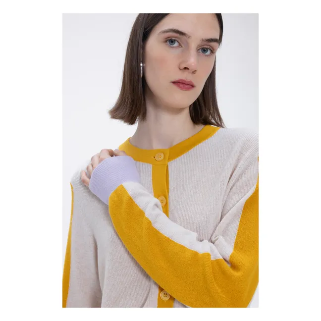 Millie Linen and Cotton Vest | Ecru