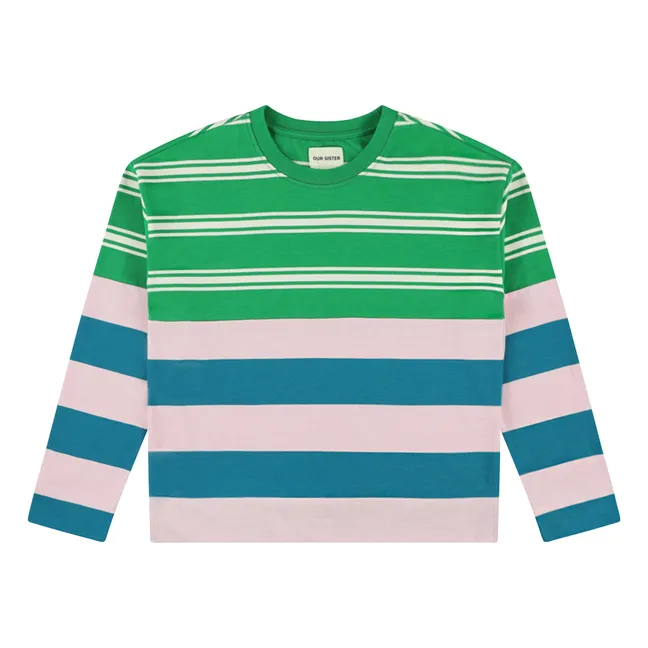 Camiseta Sprinkled Lawn Stripes | Verde