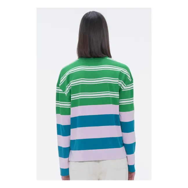 Sprinkled Lawn Stripes T-shirt | Green