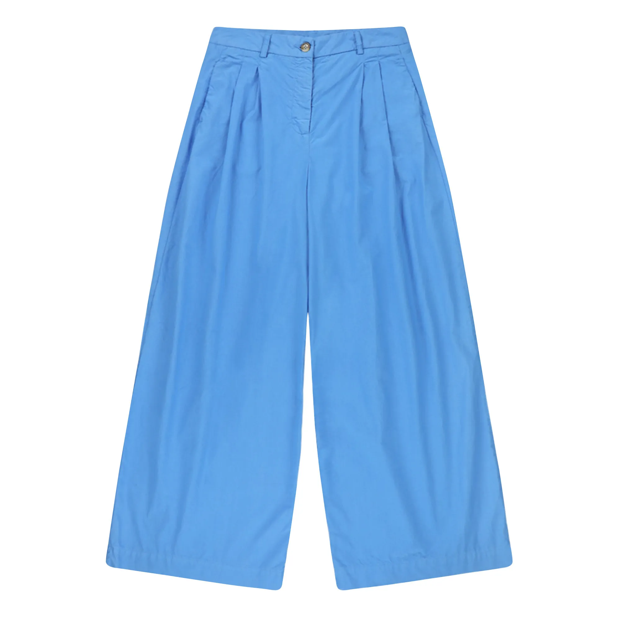 Our Sister Blue Pansmokey Cotton Poplin Trousers