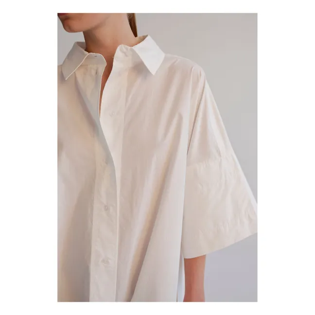 Vestido Thomas de algodón orgánico | Blanco