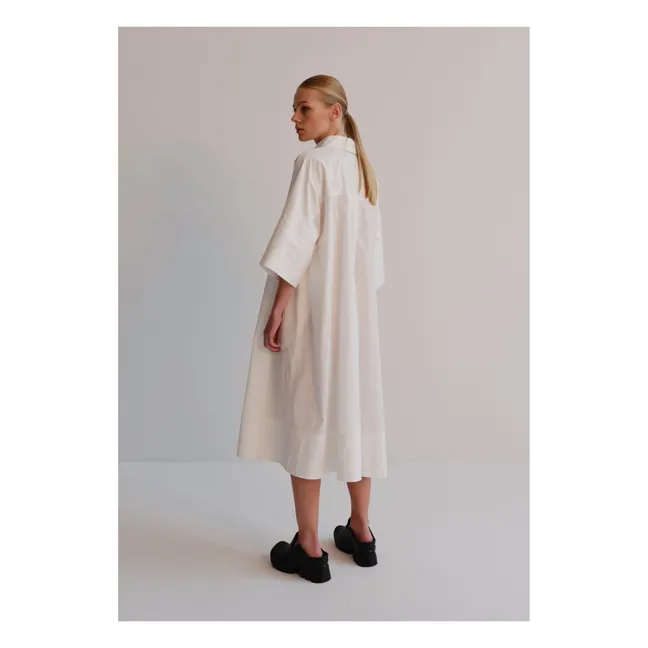 Vestido Thomas de algodón orgánico | Blanco