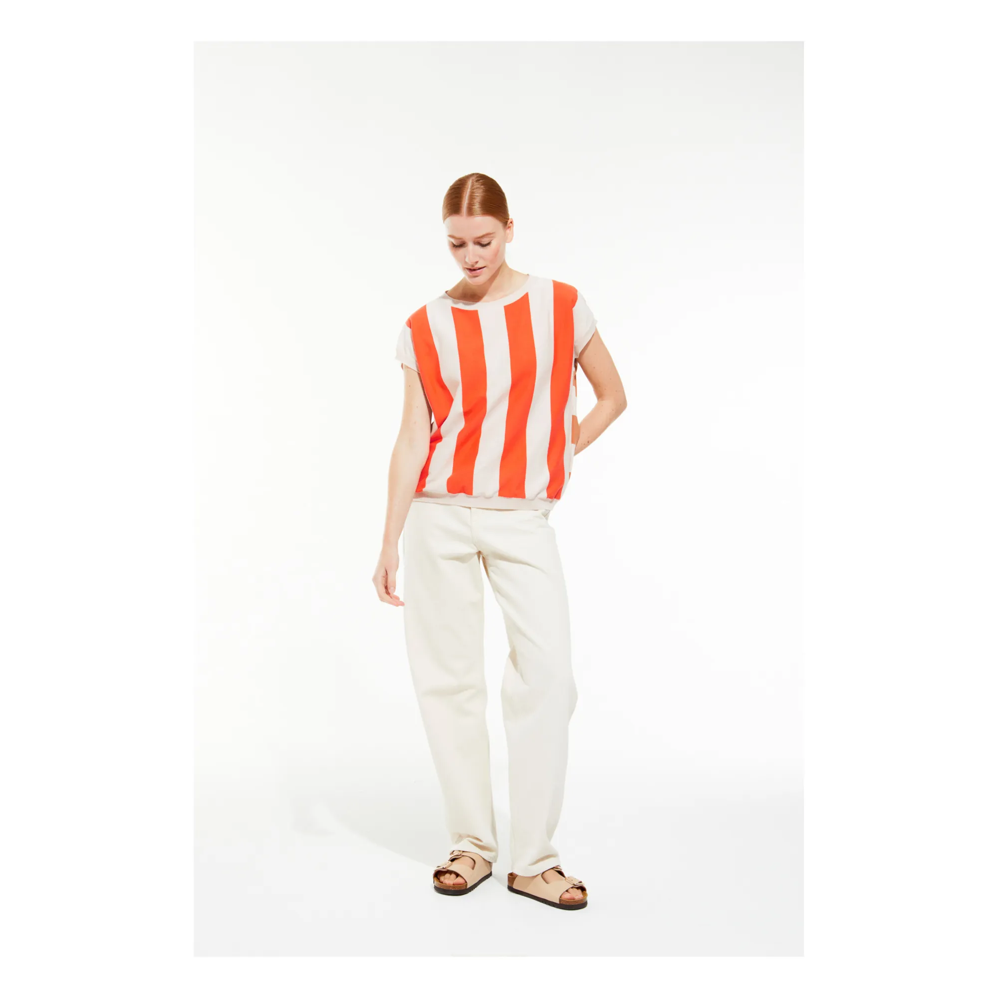 Mapoésie Orange Buren Marin Mesh Top