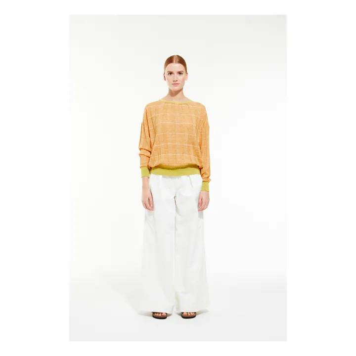 Jersey Victoria Jasper de merino y lino | Camel- Imagen del producto n°0