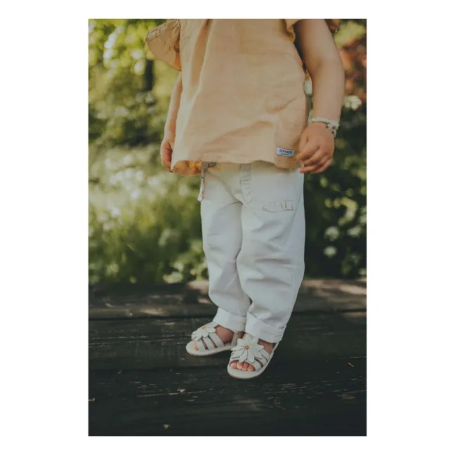 Pantaloni in cotone biologico Josefine | Bianco